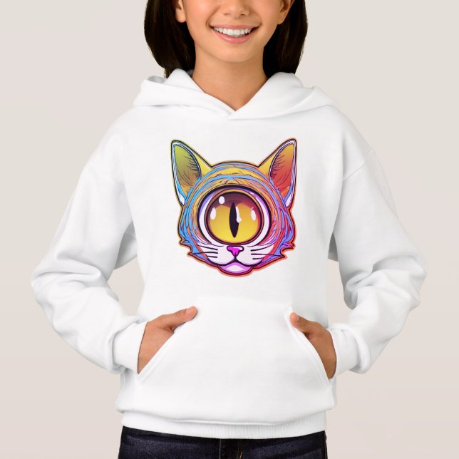 One yellow eyed cat hoodie (Front)