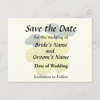 One Yellow Hibiscus Announcement Postcard