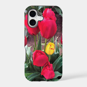 One Yellow with Red Tulips iPhone 17 Case