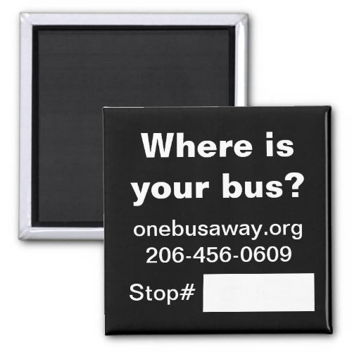 OneBusAway promotional magnet