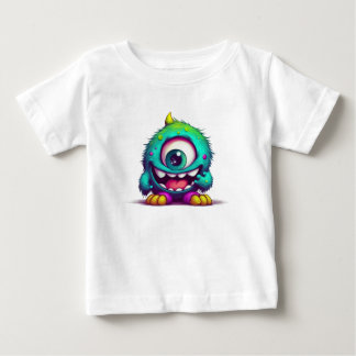 Onecru B is the one-eyed cheerful mini monster Baby T-Shirt