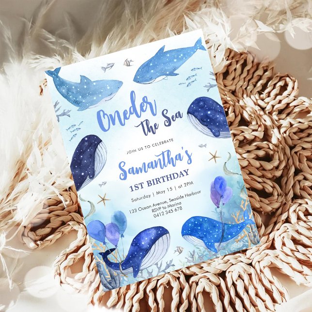 Oneder The Sea 1st Birthday Invitation (Creator Uploaded)