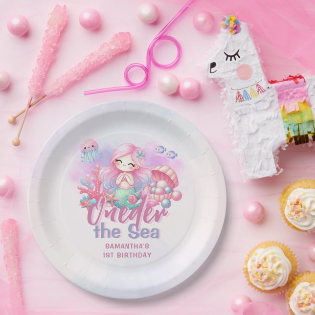ONEder the Sea 1st Birthday  Paper Plates (Party)