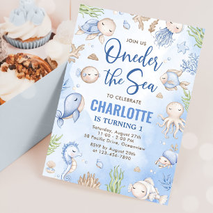 Oneder The Sea 1st Birthday Under The Sea Invitation