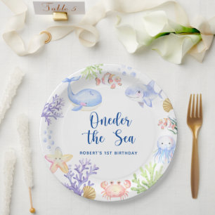 Oneder The Sea 1st Birthday Under The Sea Paper Plates