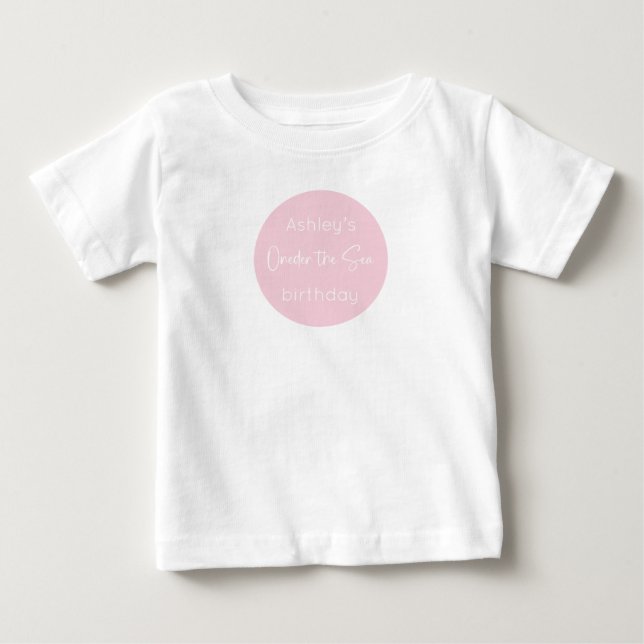 Oneder The Sea Birthday Baby T-Shirt (Front)