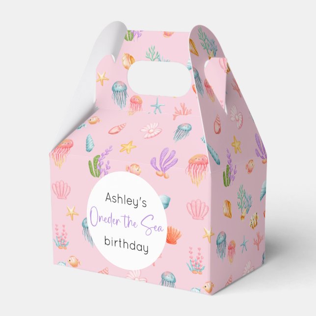 Oneder The Sea Birthday Favor Boxes (Front Side)