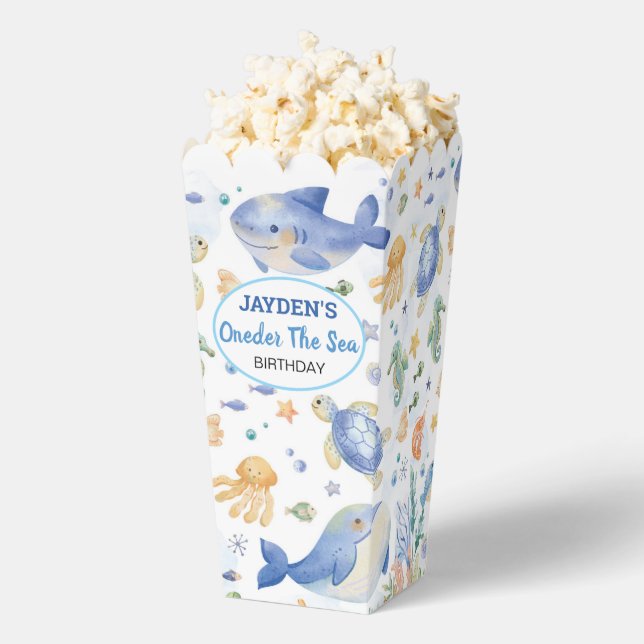 Oneder The Sea Birthday Favor Boxes (Popped)