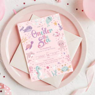 Oneder the Sea Birthday Invitation. Ocean Birthday Invitation
