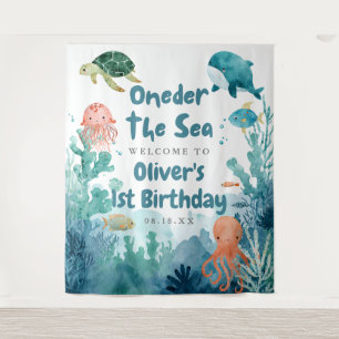 Oneder the Sea Cute 1st Birthday Photo Backdrop