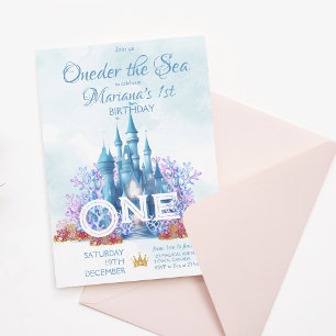 Oneder The Sea First 1st Birthday Under the Sea Invitation