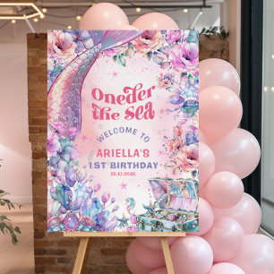 Oneder The Sea Flower Glitter Mermaid Tail Welcome Foam Board