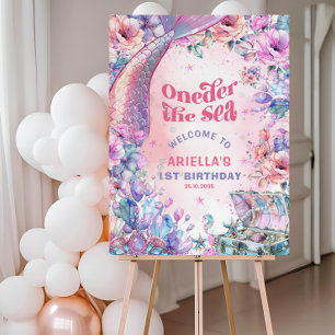 Oneder The Sea Flower Glitter Mermaid Tail Welcome Foam Board