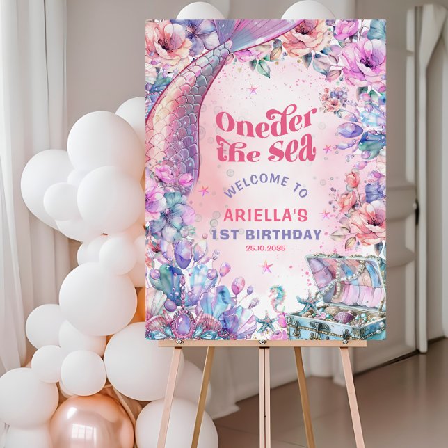 Oneder The Sea Flower Glitter Mermaid Tail Welcome Foam Board (Creator Uploaded)