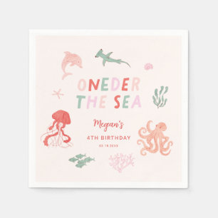 ONEder The Sea Girl Birthday Party Napkins