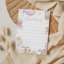 Oneder the Sea Girl Time Capsule Card