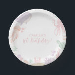 Oneder The Sea Girls 1st Birthday Paper Plates<br><div class="desc">Oneder The Sea - A cute underwater ocean animal themed 1st Birthday paper plates with watercolor sea animals - Whale,  Turtle,  Jellyfish,  Octopus,  Fish,  Crabs. Perfect for your little girl's first birthday party.</div>