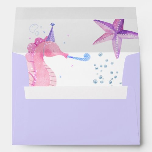 ONEder The Sea  Mermaid 1st Birthday Cute Ocean Envelope