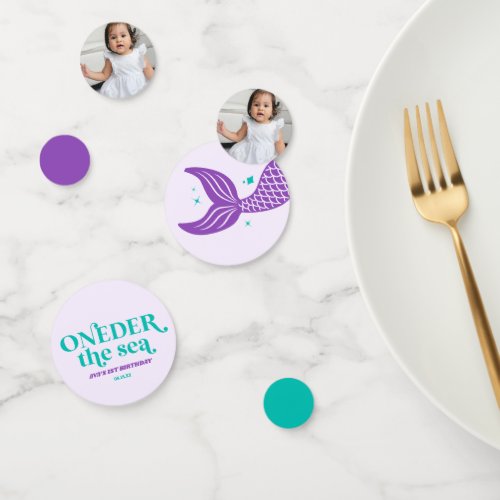 ONEder The Sea Mermaid 1st Birthday Party Confetti