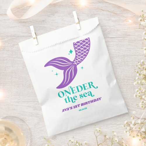 ONEder The Sea Mermaid 1st First Birthday Party Favor Bag