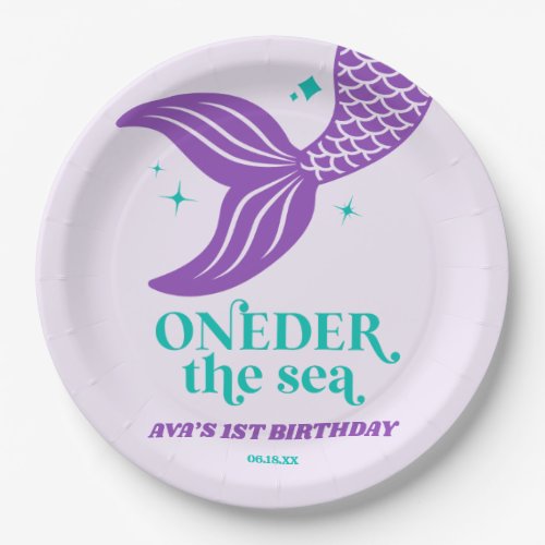 ONEder The Sea Mermaid 1st First Birthday Party Paper Plates
