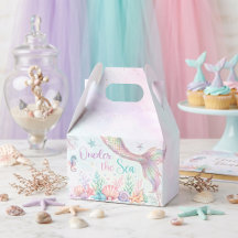 Oneder the Sea Mermaid Birthday Favor Box