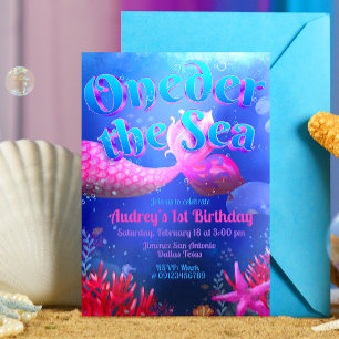 Oneder the Sea - Mermaid Invitation