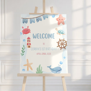 Oneder The Sea Nautical Welcome Sign