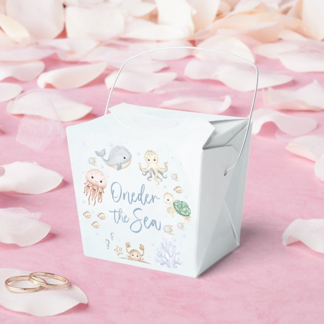 Oneder The Sea Ocean Animals 1st Birthday Favor Boxes (Wedding)