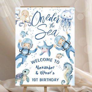 ONEder The Sea Twin Boys 1st Birthday Cute Ocean Foam Board