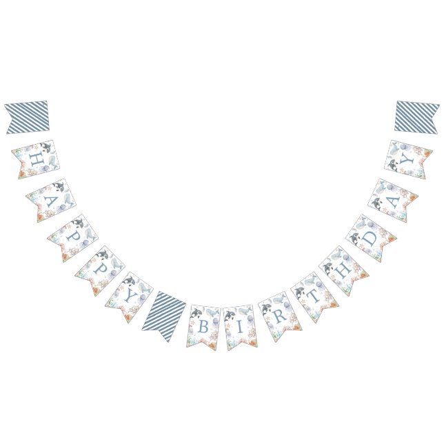 Oneder the Sea Whale Birthday Banner (All)