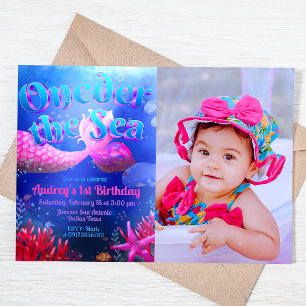 Oneder the Sea with Photo Landscape Invitation