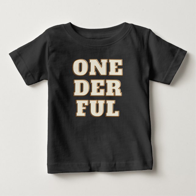Onederful  1ST  Birthday Baby T-Shirt (Front)