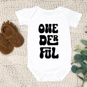 Onederful 1st Birthday One Year Old Baby Bodysuit