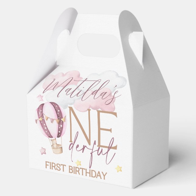 ONEderful 1st Birthday Party Boxes - Pink (Front)