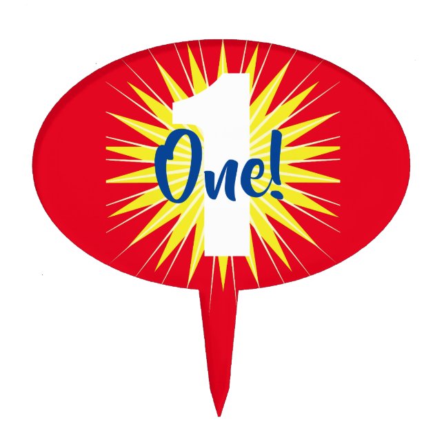 Onederful 1st Birthday Party Cake Topper (Front)