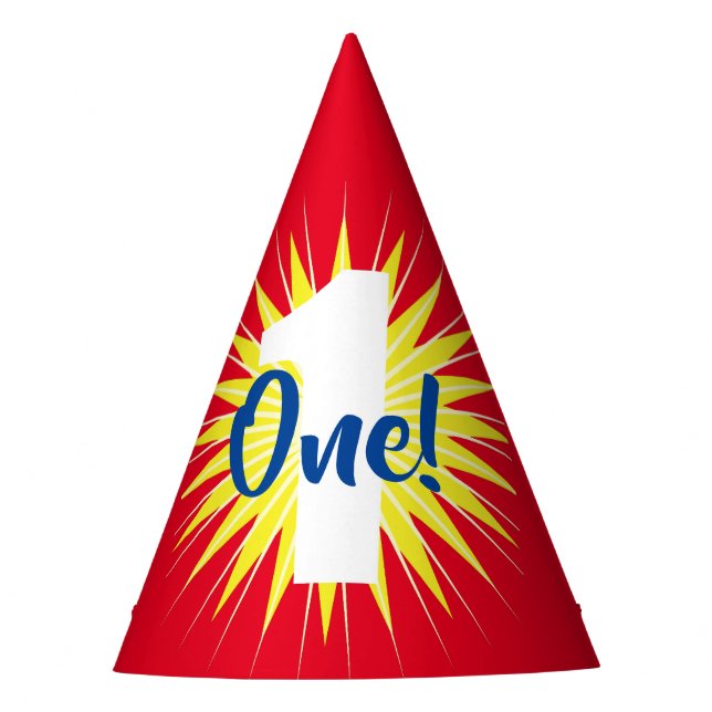 Onederful 1st Birthday Party Hat (Front)