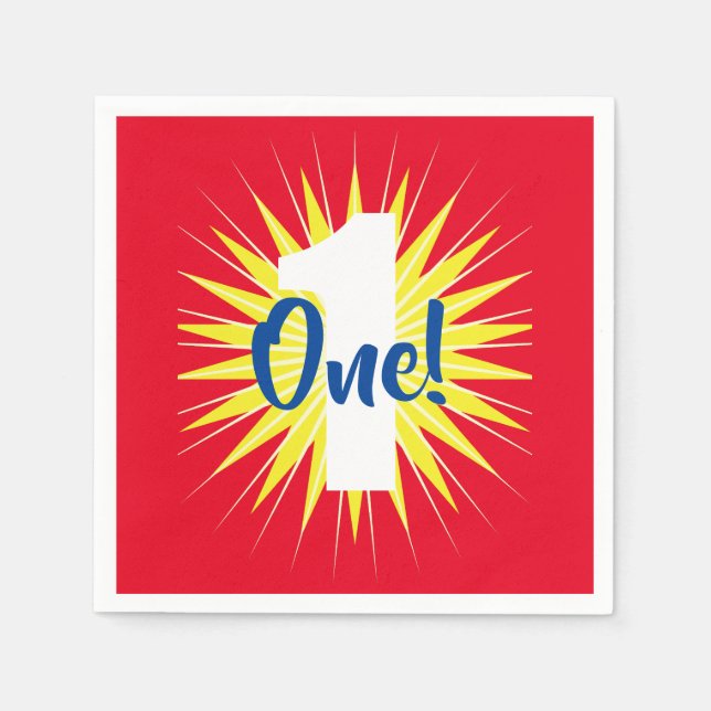 Onederful 1st Birthday Party Napkins (Front)