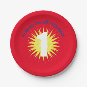 Onederful 1st Birthday Party Paper Plates