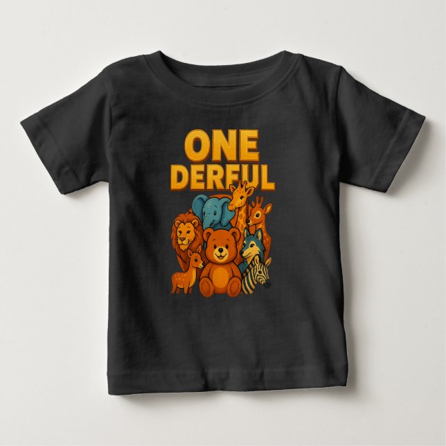 ONEderful - 1st Birthday T-Shirt for Toddlers  (Front)