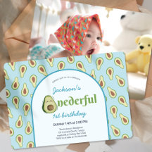 Onederful Avocado 1st Birthday Party Photo