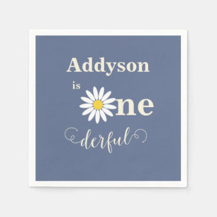 Onederful Daisy First Birthday Napkins