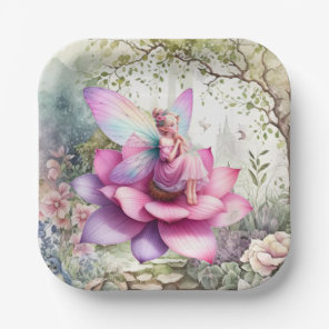 Onederful Fairy Enchanted Forest Birthday Sticker Paper Plates