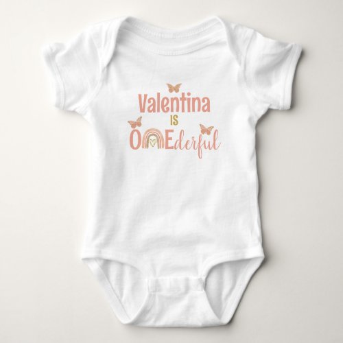 Onederful Girls First Birthday Party Boho Outfit Baby Bodysuit