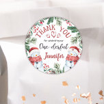 ONEderful Snowman Christmas 1st Birthday Thank You Classic Round Sticker<br><div class="desc">Spread gratitude and joy with our 'ONEderful Snowman Christmas 1st Birthday' Thank You Stickers. The perfect finishing touch to express your appreciation. Shop now and add a touch of sweetness to your thank-you favors!</div>