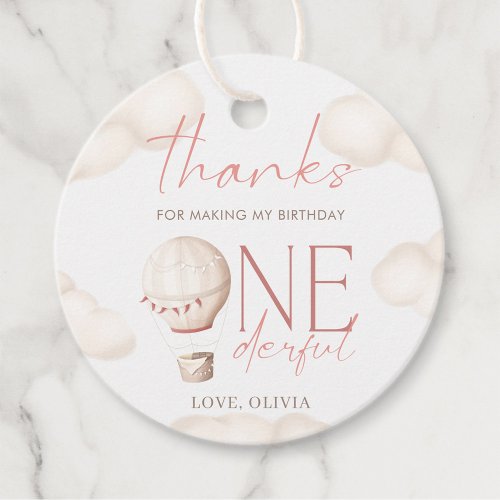 ONEderful World 1st Birthday Party Favor Tags