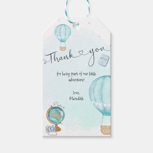 ONEderful World Adventure 1st First Birthday Gift Tags