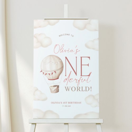 ONEderful World Foam Board Welcome Sign