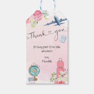 ONEderful World Girls 1st First Birthday Gift Tags