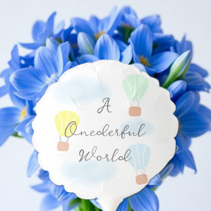 Onederful World Hot Air Balloon 1st Birthday